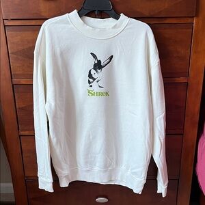 Men's Dreamworks Off-White Shrek "Donkey" Graphic Crewneck Sweater - Large
